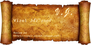 Vizel József névjegykártya